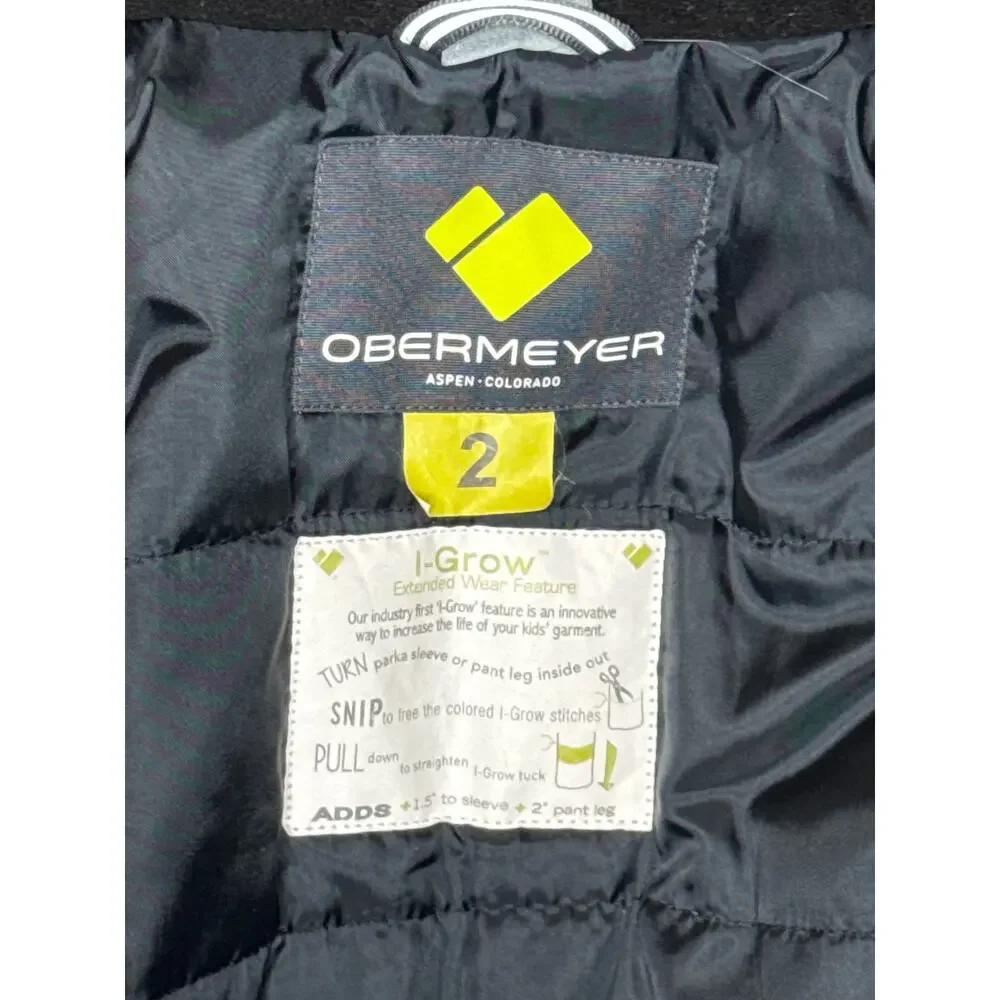 Obermeyer Kids Ski Jacket Snow Camo Print Size 2